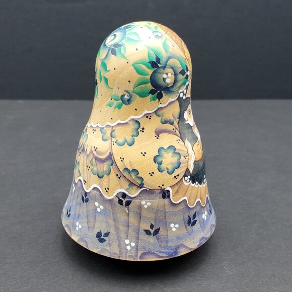 Russian Roly Poly Doll Nevaliashka Wooden Musical Chime Doll Made in Russia - Picture 5 of 6